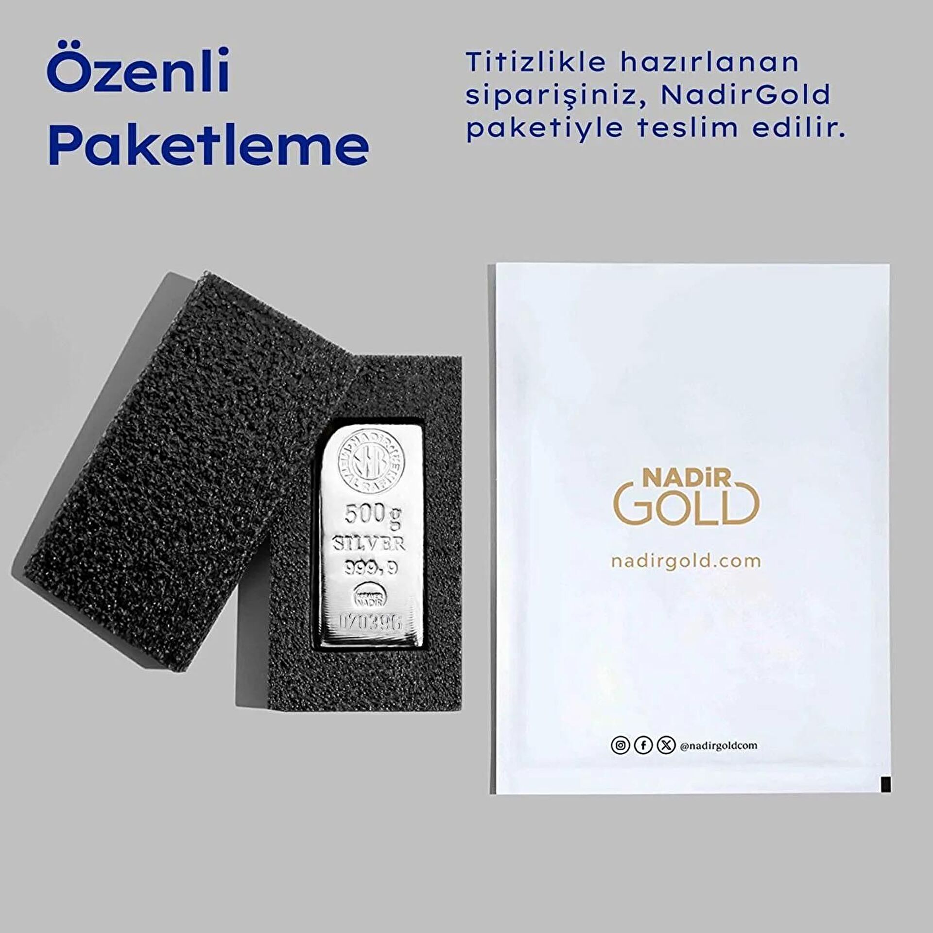 NadirGold 500 Gr Gümüş Külçe - 2