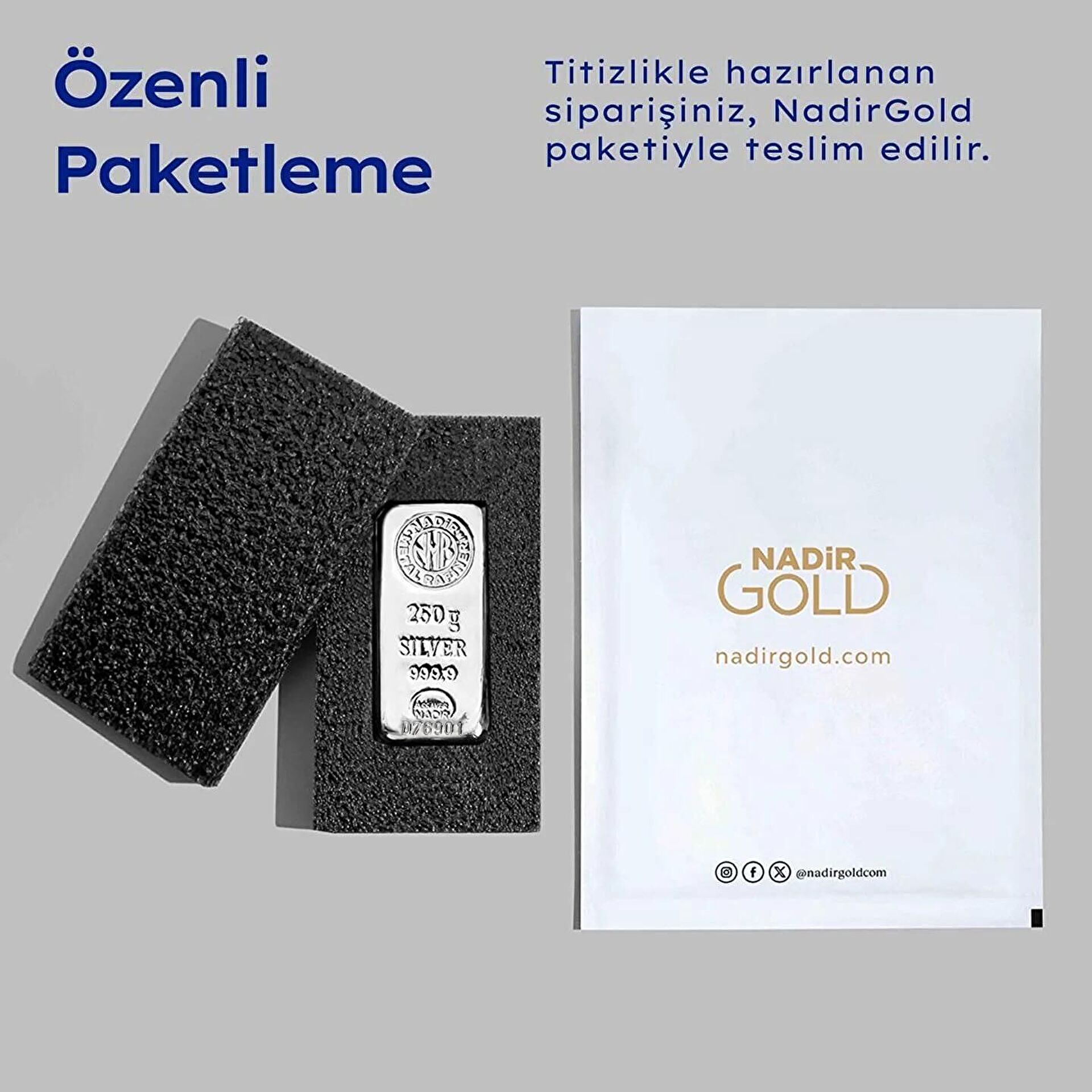 NadirGold 250 Gr Gümüş Külçe - 2