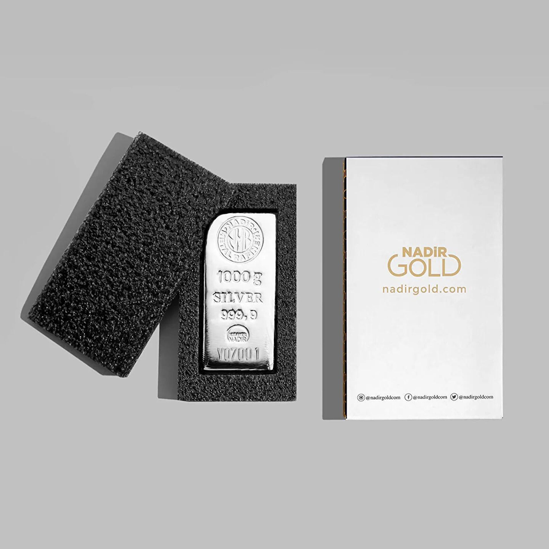 NadirGold 1000 Gr 999‚9 Gümüş Külçe - 2