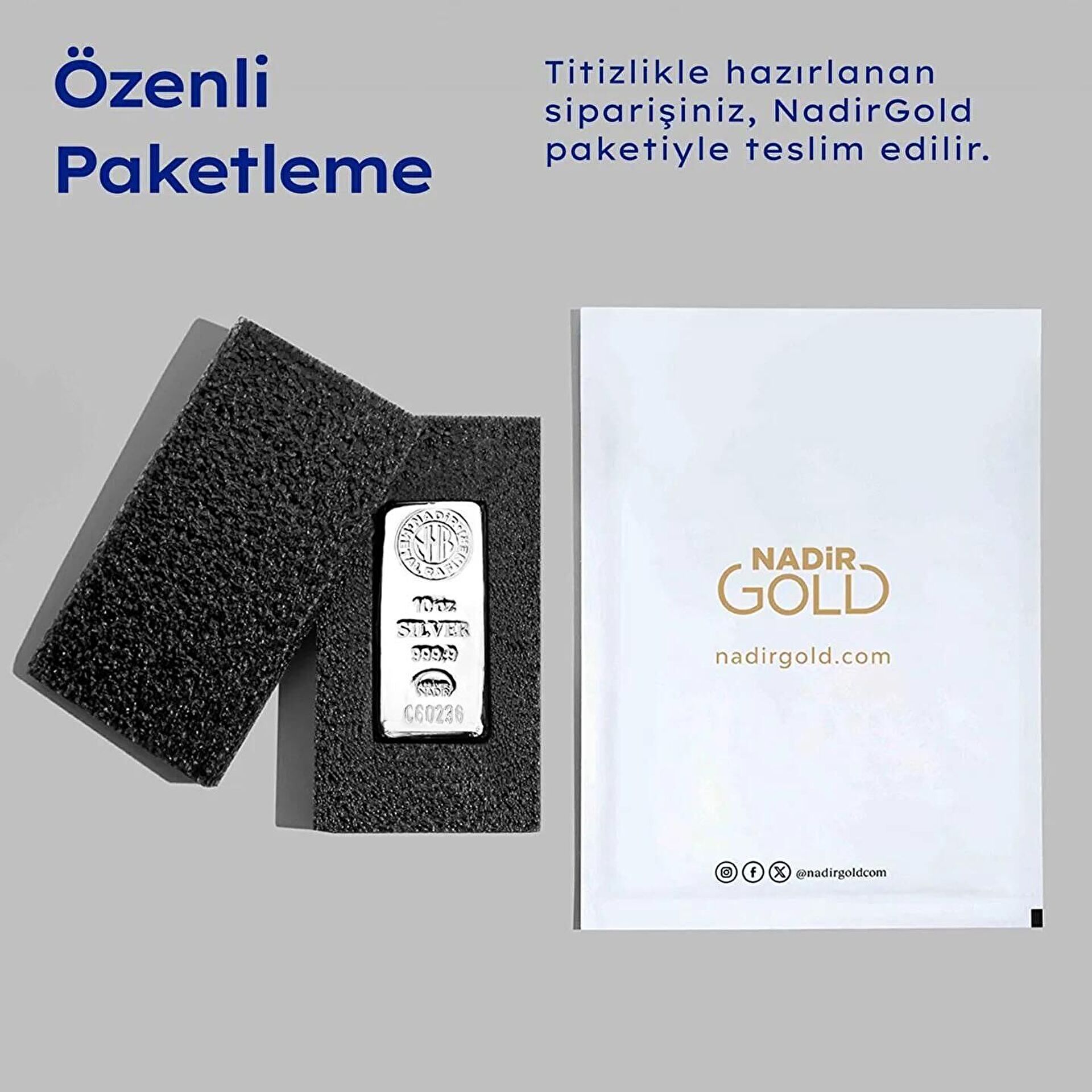NadirGold 10 Oz Gümüş Külçe - 2