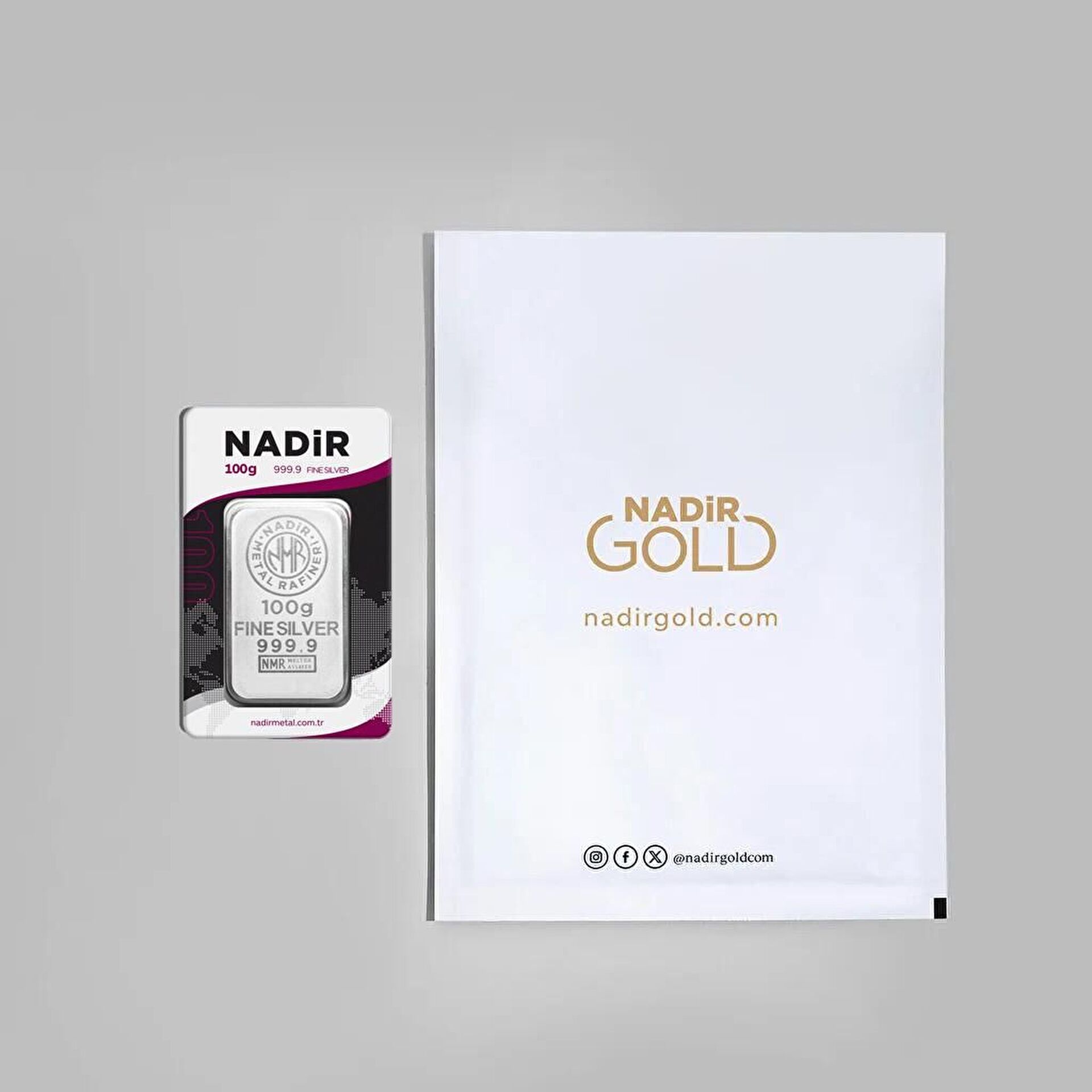 NadirGold 100 Gr Gümüş Külçe - 3