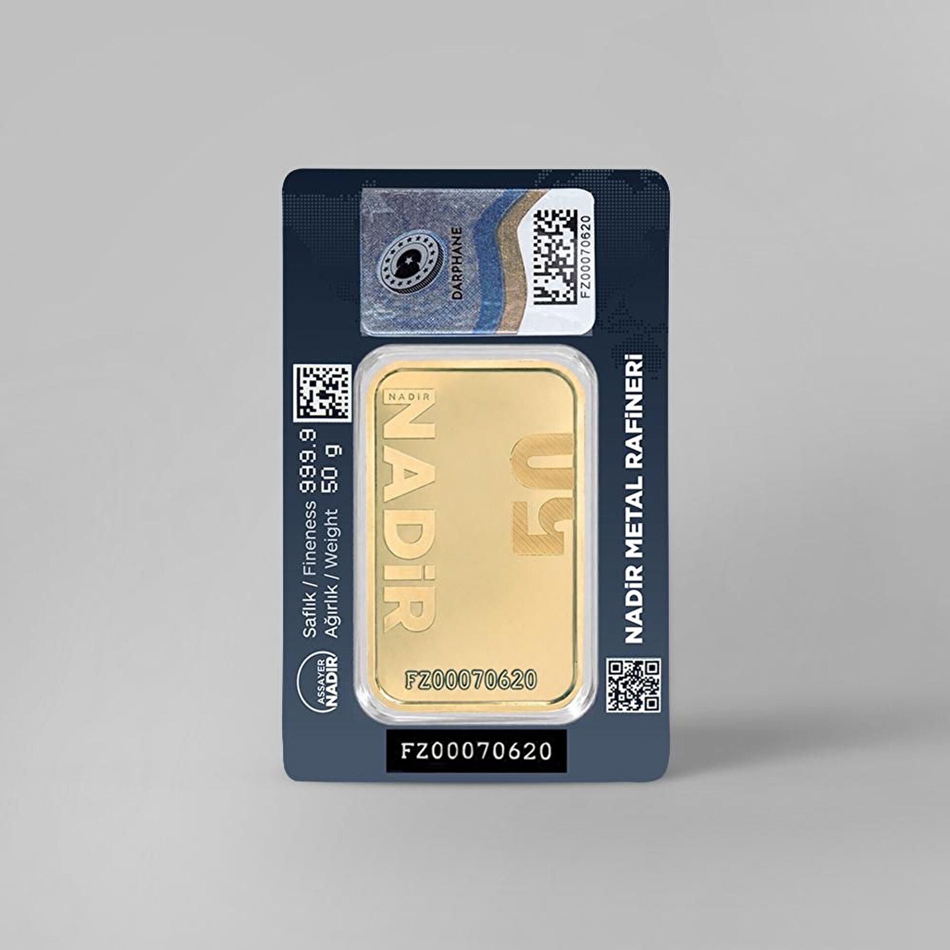NadirGold 50 Gr Külçe Altın 999.9 - 2