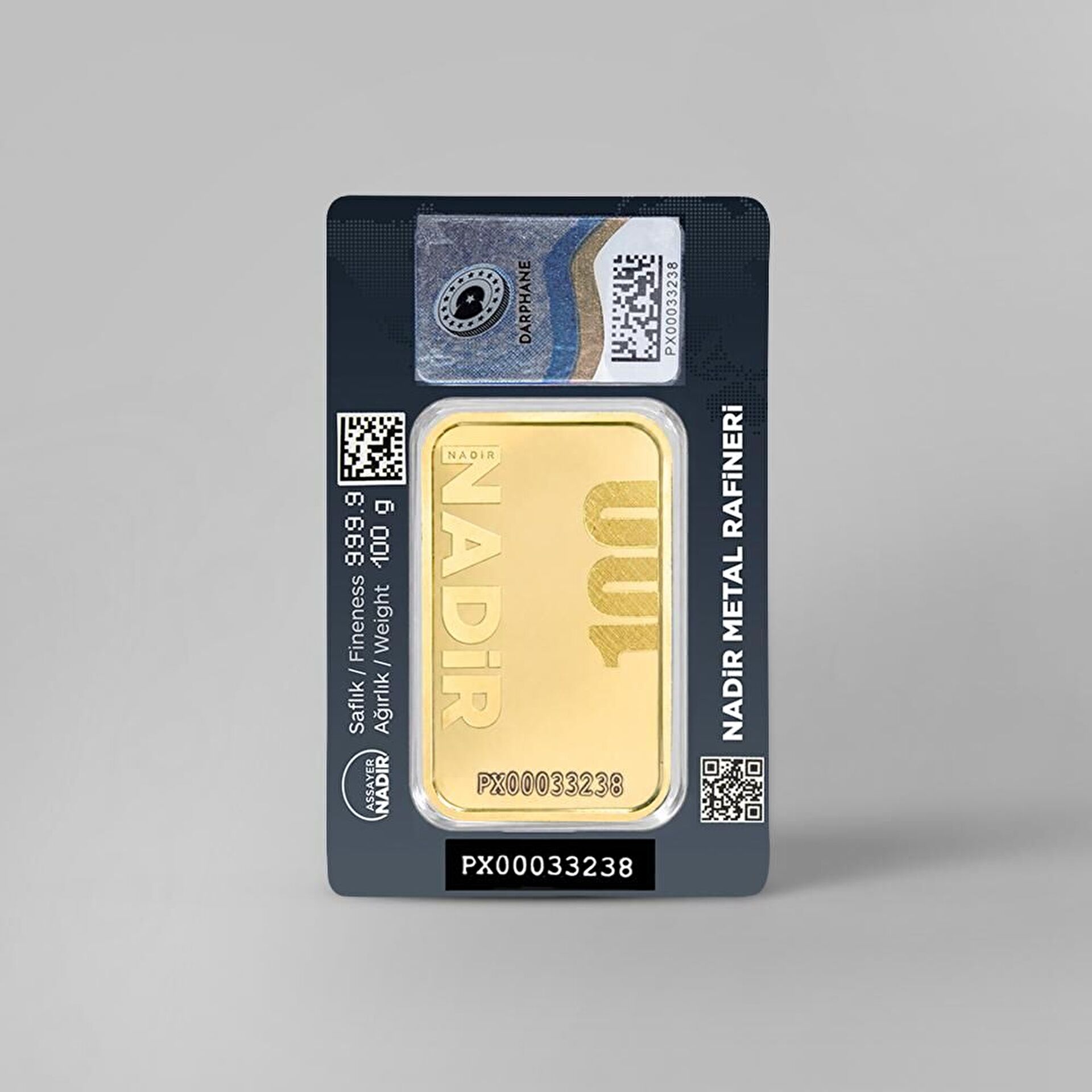 NadirGold 100 Gr Külçe Altın 999.9 - 2