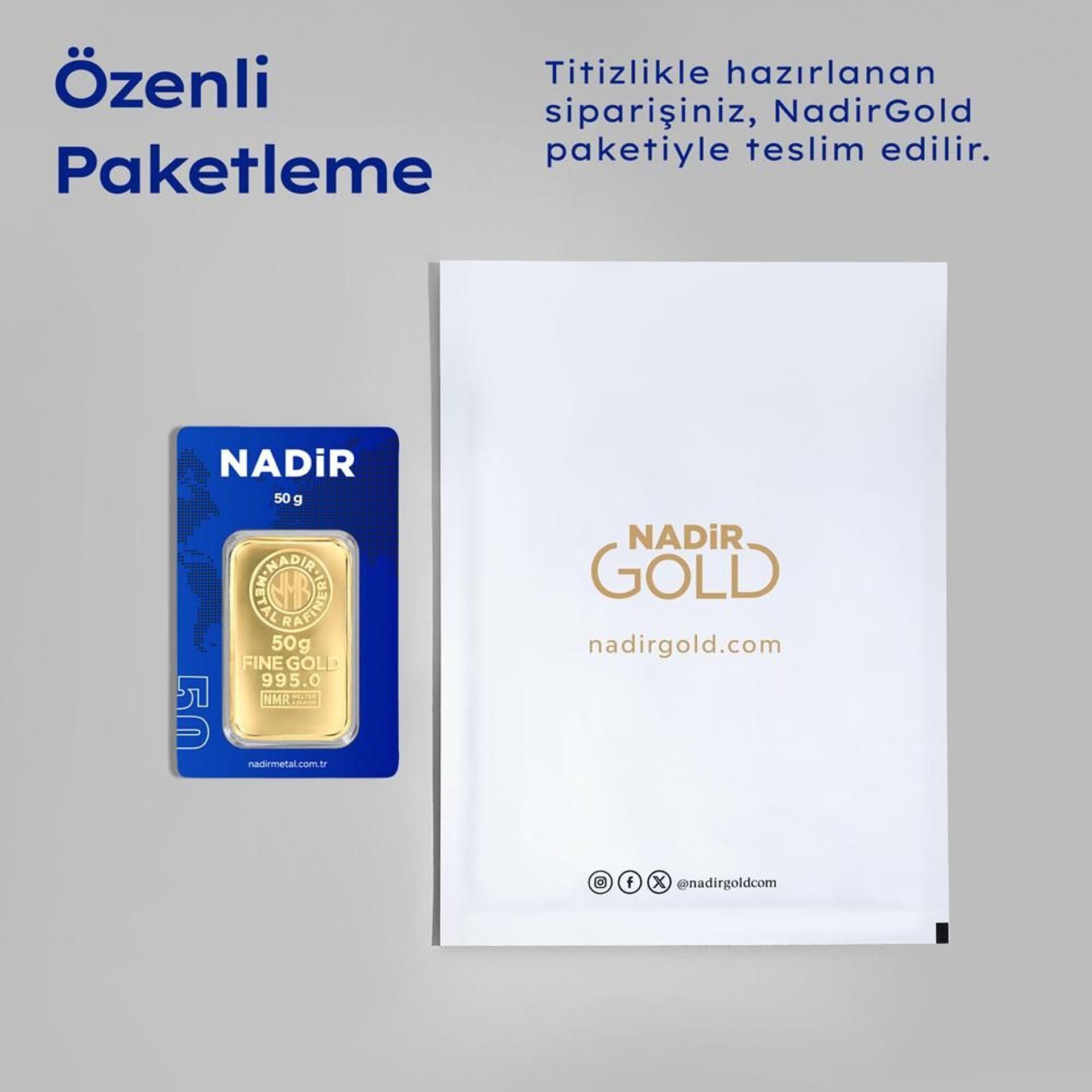 NadirGold 50 Gr Külçe Altın - 4