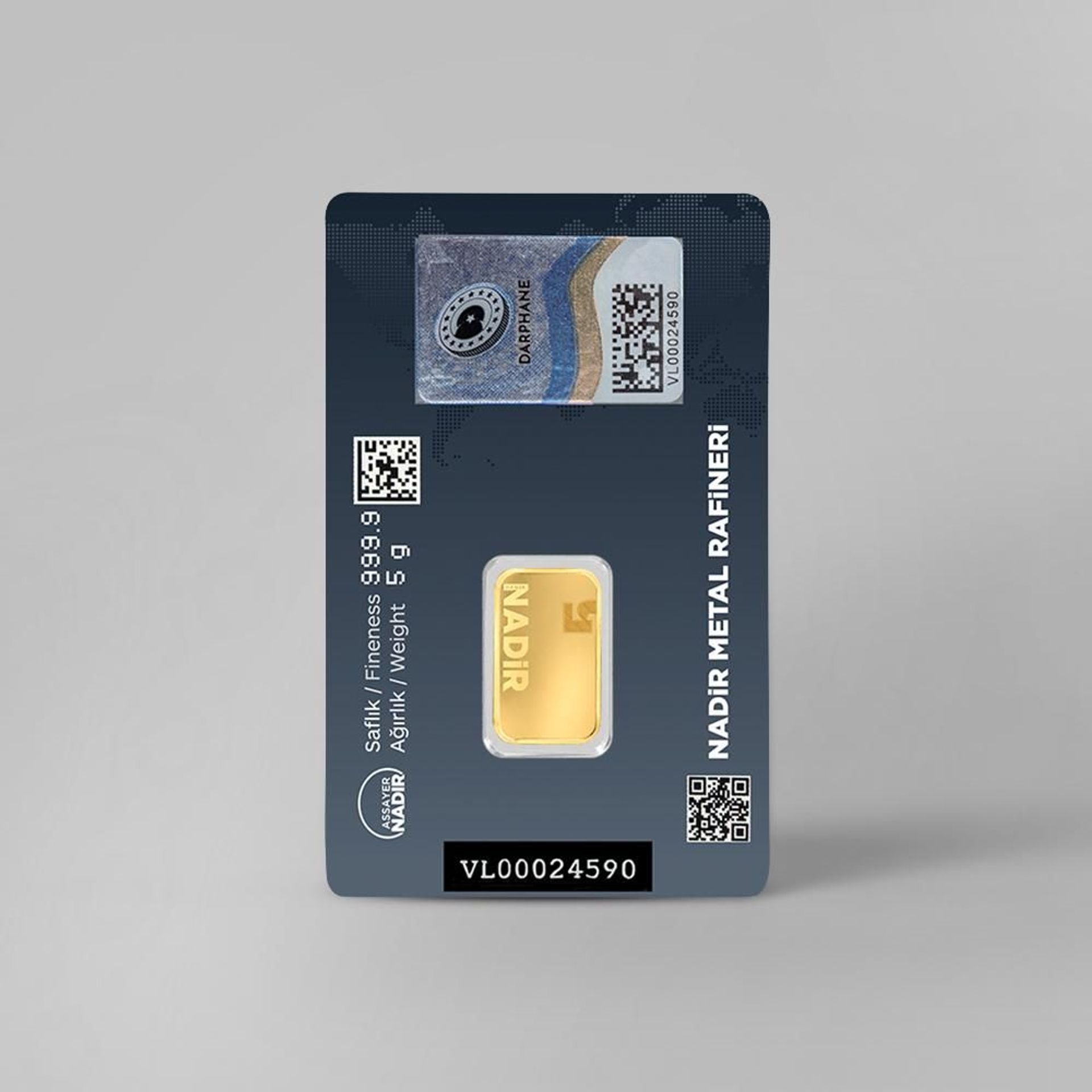 NadirGold 5 Gr Külçe Altın 999.9 - 2