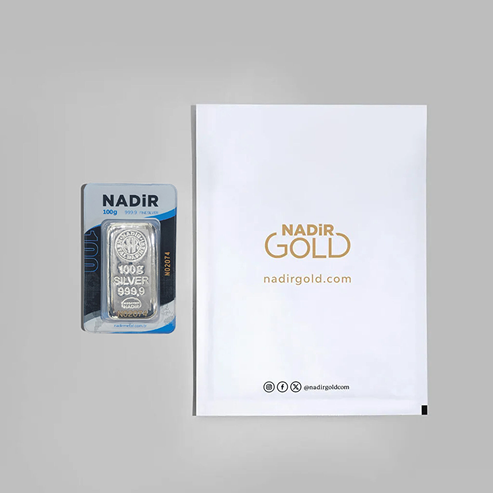 NadirGold 100 Gr Gümüş Külçe (Döküm) - 3