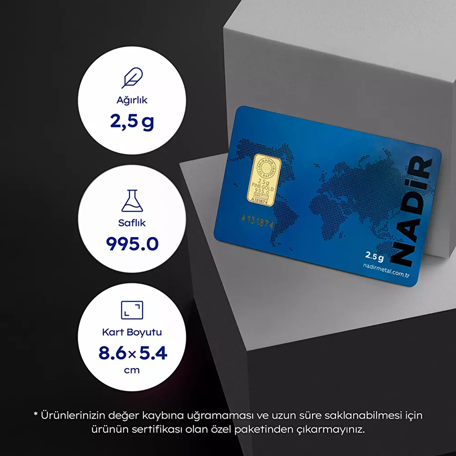 NadirGold 2‚5 Gr Külçe Altın - 3