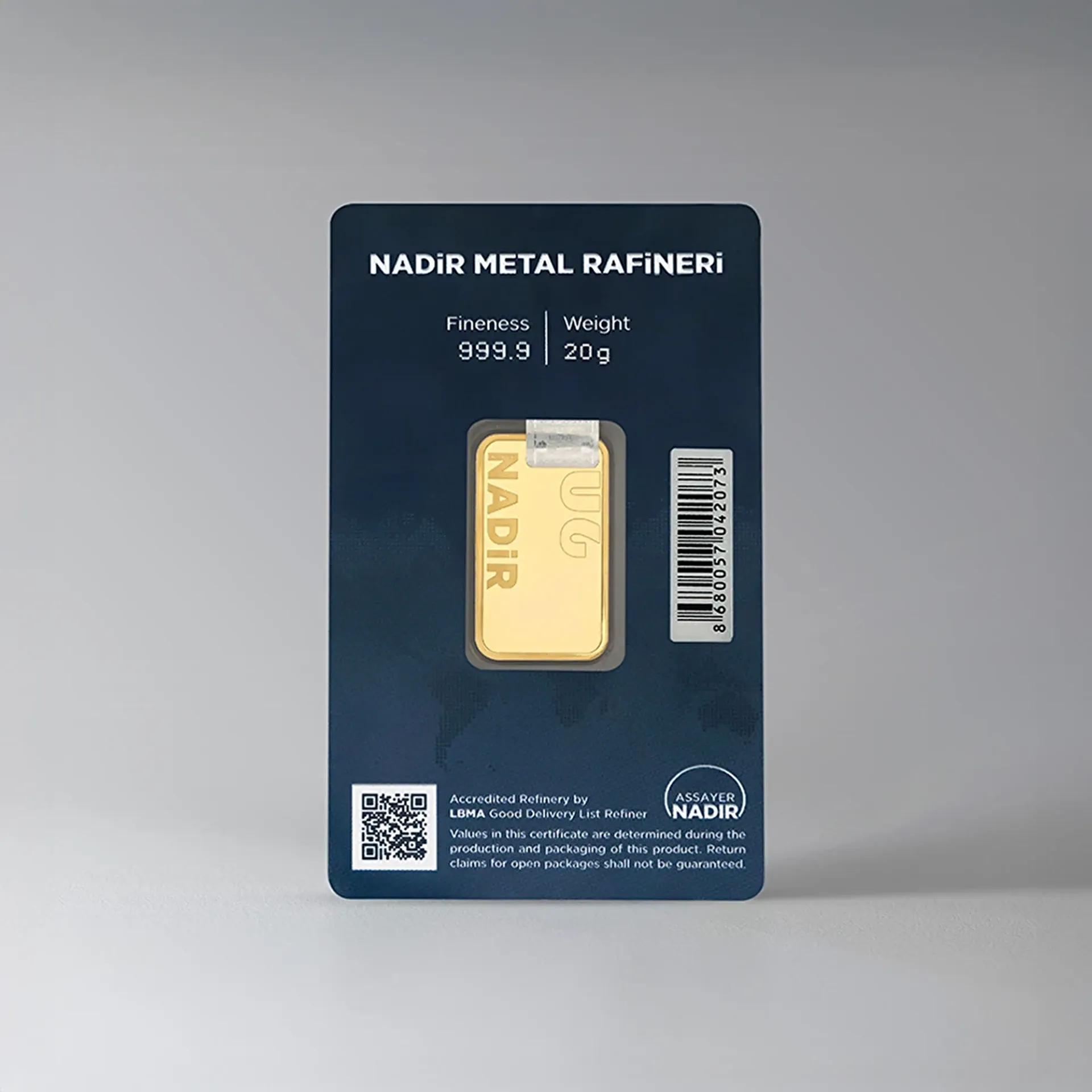 NadirGold 20 Gr Külçe Altın 999.9 - 2
