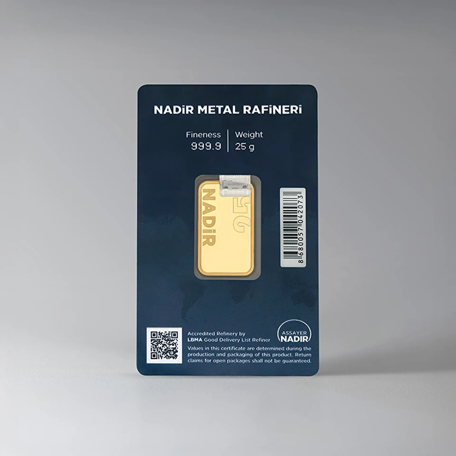 NadirGold 25 Gr Külçe Altın 999.9 - 2