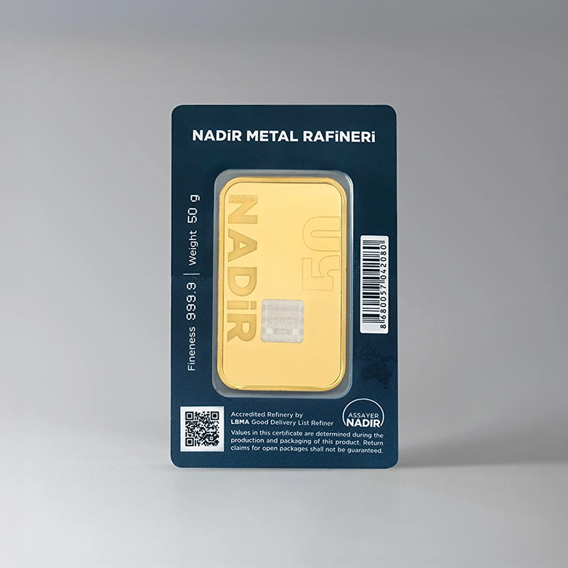 NadirGold 50 Gr Külçe Altın 999.9 - 2