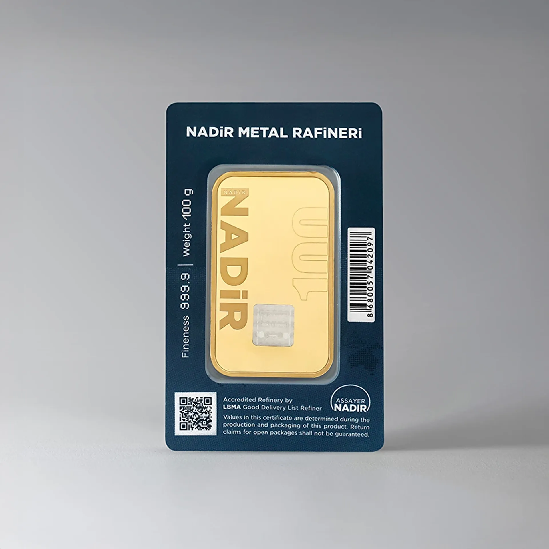 NadirGold 100 Gr Külçe Altın 999.9 - 2