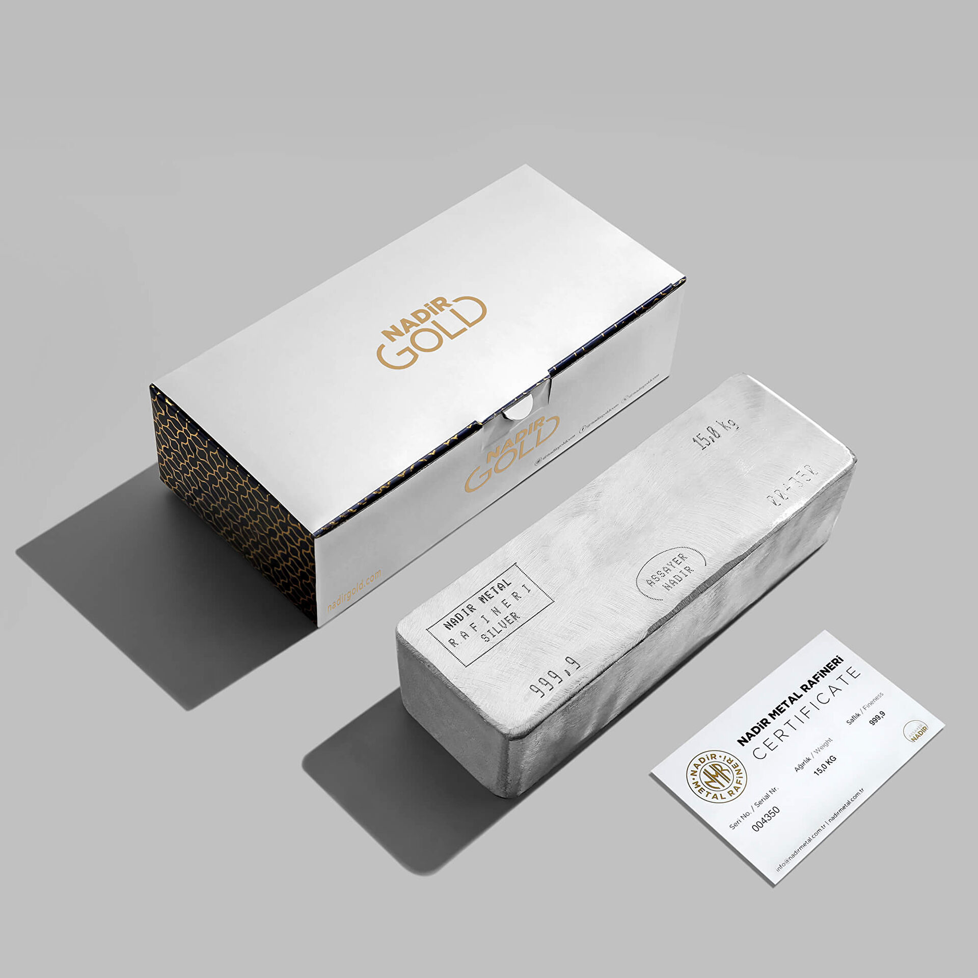 NadirGold 15 Kg 999‚9 Gümüş Külçe - 2