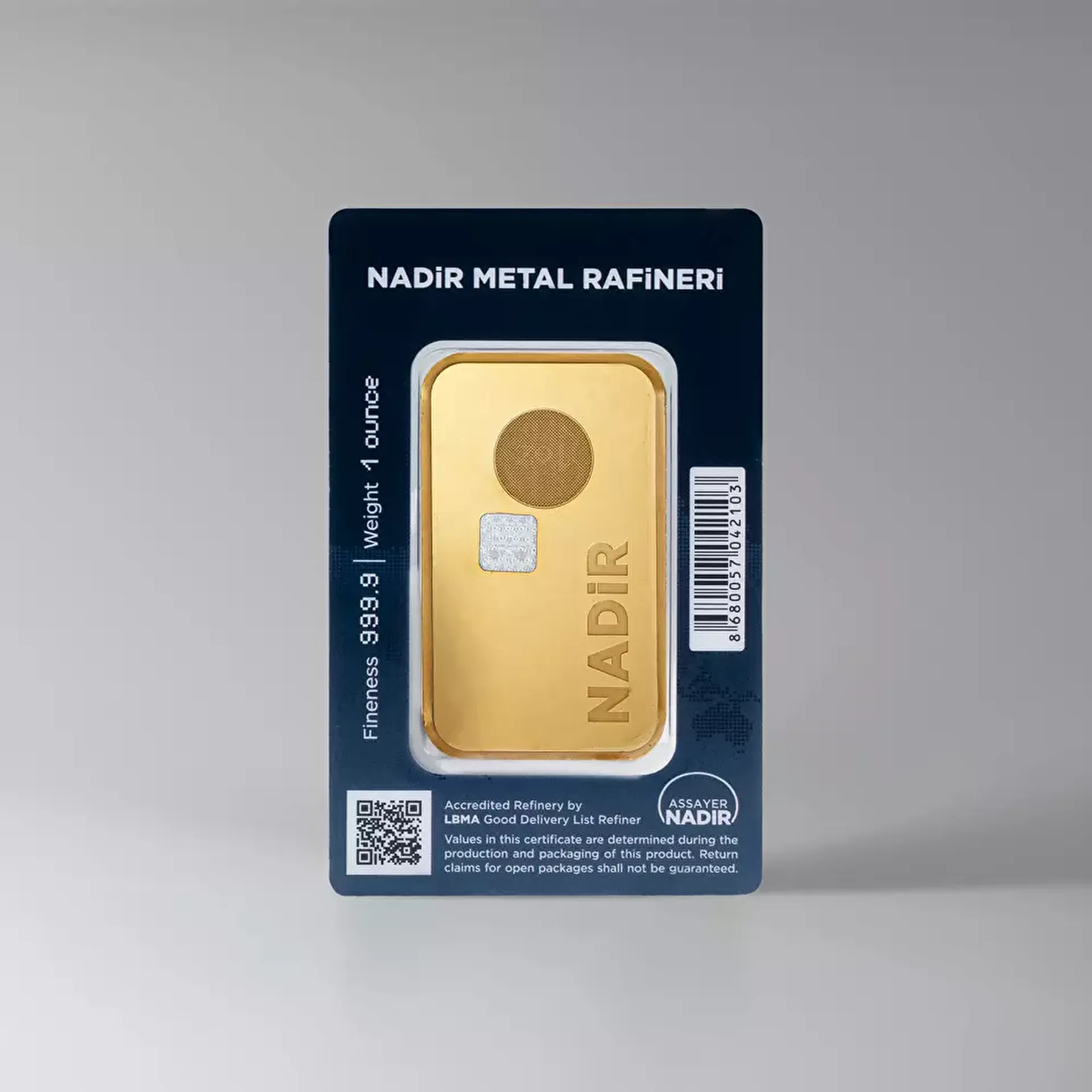 Nadirgold 1 Ons Gr Külçe Altın 999.9 - 2