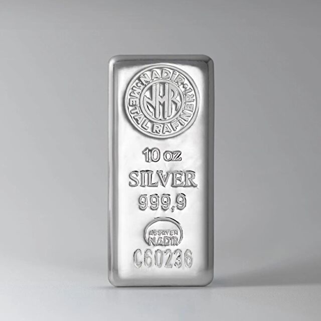 NadirGold 10 Oz Gümüş Külçe - 1