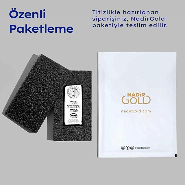 NadirGold 10 Oz Gümüş Külçe - 2